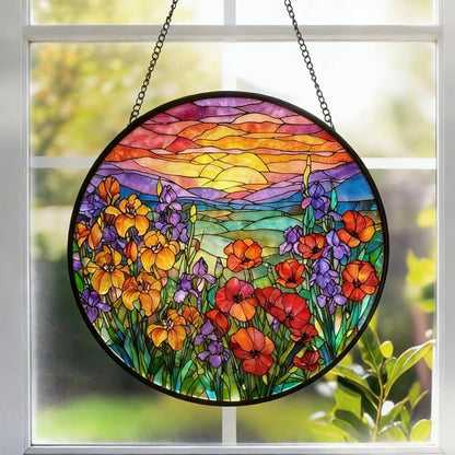 Stained Glass Window Hanging,suncatcher Stained Glass kit,Stained Glass Ornament, Garden suncatchers for Windows Hanging,Window Decor or Indoor,Gifts for Women, Lovers, Couple, Friends