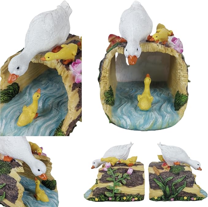 Duck Sculpture Gutter Diverter Rain,Deco Gutter Extension Downspout, Eco-Friendly Resin Statue Gutter Extender Diverter,Splash Block, Perfect Rain Gutter Downspout Extension for 3"x4" Downspouts