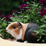 Outdoor Statues AO Guinea Pig Figurines Garden Cute Cartoon Animals Model Garden decor,3.9inch High