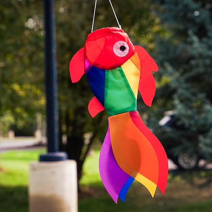 In the Breeze Rainbow Damsel Fish Sock, 15"