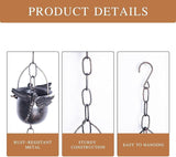 Topadorn 8.5 FT Rain Chain for Gutters, Divert Water and Home Display, 12 Dragonfly Cups Rain Collector with Adjustable Length Chains for Enhanced Outside Garden Appeal