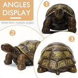 21.2" Large Realistic Turtle Statue for Garden, Outdoor Sculpture, Animal Decor for Yard Porch Entryway Patio Living Room (Large, Turtle)