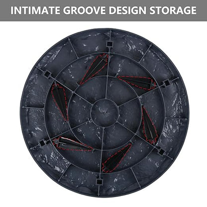 4Pcs Large Stepping Stones Outdoor Garden Walkway, Durable Plastic Pavers for Patio, Pathway, and Landscaping, Weatherproof Stepping Stones with Ground Stakes for Easy Installation