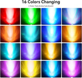 Colored Pond Lights with Timer, RGB Weighted Fountain Lights IP68 Waterproof Submersible Dimmable Outdoor Landscape Lights for Pond Fountain Garden, 1 Light