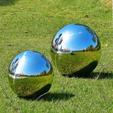 Polished Stainless Steel Gazing Ball Shiny Reflective Garden Sphere for Lawn Decoration 12-inch Mirror Garden Globe Ornament