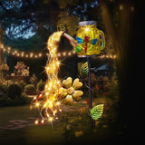 SRNPMIU Solar Watering Can Light, Yard Outdoor Decor Lights, IP65 Waterproof, Hanging Dragonfly Garden Light, Outside Garden Flower Bed Decor, Women Gift, Birthday Gifts