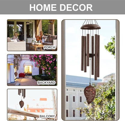 Memorial Sympathy Wind Chimes for Loss of Loved One 32'', Cardinal Wind Chimes in Memory of a Loved One, Cardinal Memorial Gifts, Bereavement Condolence Remembrance Gifts,Bronze