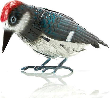 Metal Woodpecker Bird Figurine - Beautiful Backyard & Garden Gift, Birds Statue Sculpture Art Large Realistic - Outdoor Spring, Summer Metal Yard Art for Lawn Ornament Decoration Ornament Decor 7" H