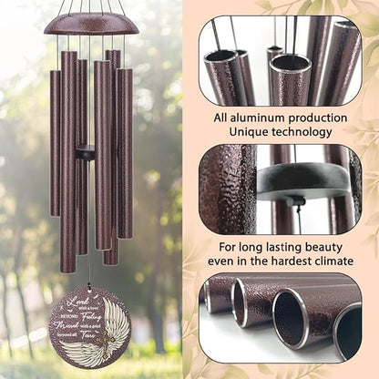 Personalized Sympathy Wind Chime, Wind Chimes for Loss of Loved Father/Mother/Lover, Commemorative Sympathy Bereavement Gifts for Condolences/Funeral, Product in USA