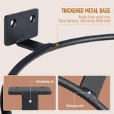8in Wall Flower Pot Holder Bulk 6Pack Ring Plant Hanger, Metal Planter Hooks Wall Mounted Bracket Heavy Duty for Outdoor Indoor Black