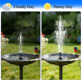 Solar Water Fountain, 2.5 W Solar Bird Bath Fountains with 9.2FT Cable, 5 Nozzles, Outdoor DIY Solar Water Pump Kit for Garden, Ponds, Fish Tank