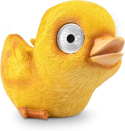 Solar Garden Baby Duckling Decoration (Set of 2) | Outdoor Yard Decor - Lawn Ornaments | Solar Decorative Lights for Patio, Balcony, Deck | Weather Resistant - LED | Housewarming Gift (Set of 2)