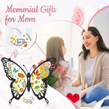 Butterfly Stained Glass Window Hanging 9.8 Inch Colorful Flower Suncatcher Decor for Window Door Wall Art Home Decoration Christmas Hanging Ornament Birthday Butterfly Gifts for Mom, Women