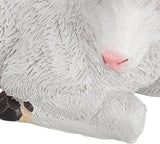 Jerliflyer Lamb Garden Statue,Sheep Hand Made Lifelike Garden Sculpture for Indoor Outdoor Decoration (Medium Lying Position)