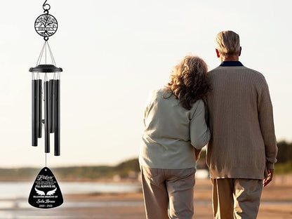 Personalized Sympathy Wind Chimes, 37" Personalized Memorial Wind Chime, Remembrance Wind Chime, Memorial Gifts for Loss of Father,Remembrance Gift for Loss,Loss of Mom Sympathy Gift…