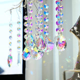 HDCRYSTALGIFTS 9 Pack Crystal Prisms Suncatchers, Rainbow Hanging Crystals Sun Catchers Indoor Windows, Colorful Beads Chains for Home Christmas Tree Decor