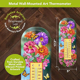 Briarwood Lane Zinnias in Bloom Metal Thermometer