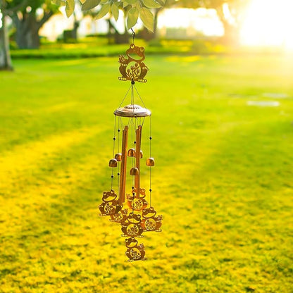 Frog Wind Chimes Outdoor Frog Gifts for Women Men Mom Gardening Birthday Gifts Metal Memorial WindChimes for Outside/Indoors, Lawn, Patio, Yard Art, Garden Decor, Yard Decorations