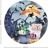 Retro Metal Sign 12"x12",Happy Halloween Scary Night Grave Witch Bats Trick Or Treat Dog Aluminum Tin Metal Sign for Home Living Room Bedroom Garden Farm Patio Decor Wall Art Poster