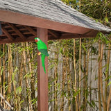 Parrot Decor Outdoor Tiki Bar Decorations for Outside Patio, Large Realistic Parrot Statue for Pool Garden Yard Lawn, Lifelike Hawaiian Tropical Bird Sculpture for Plam Tree Decor(Green)