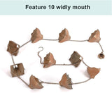 8.5 Feet Metal Rain Chain - Replacement for Gutter Downspouts - Rain Catcher for Outside - Verdigris Finish