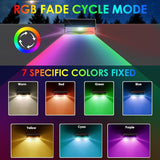LIANGLOME 8PK Solar Fence Lights Outdoor - Warm White & RGB 6 Color, Dusk to Dawn Deck Light, IP65 Waterproof Garden Lights for Outside/Backyard/Railing/Step/Patio/Wall