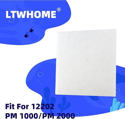 LTWHOME Value Pack of Polyester and Carbon Filter Pads Fit for Danner 12202 Pondmaster PM 1000 and PM 2000 (Pack of 6)