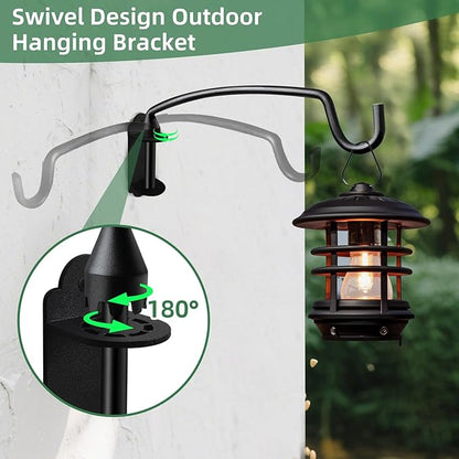 Plant Hooks for Wall Hanging Plant Bracket with Ajustable Angles for Bird Feeder, Wind Chimes, Flower Basket 12.2 Inches