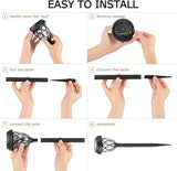 EXCMARK 10 Pack Solar Lights Outdoor Garden Pathway Solar Powered Yard Lights for Walkway Sidewalk Driveway.