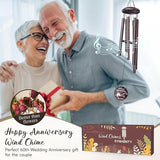 60th Anniversary Wind Chimes Gifts for Men Women, Romantic 60 Year Anniversary for Couples, Parents, Wife, Husband, Friends, Happy Anniversaries Decorations