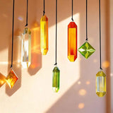 HDCRYSTALGIFTS 7PCS Crystal Prisms Suncatcher for Window Hanging, Rainbow Sun Catchers Indoor Window, Home Garden Thanksgivng Day Christmas Decorations (Season Design)