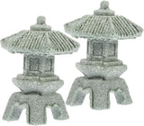 Yardwe 6pcs Stone Pagoda Statue for Garden Decor Micro Landscape Ornament Home Decoration