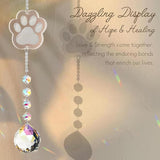 Dog Memorial Gifts for Loss of Dog, K9 Crystal Suncatcher Rainbow Maker Pet Memorial Gifts for Dogs/Cats, Handmade Sun Catcher Window Hanging for Pet Lovers,Thoughtful Pet Loss Sympathy Gift