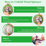 FACIACC Wind Spinners Outdoor,Hummingbird Metal 3D Hanging Garden Decor, 12-inch Stainless Steel Wind Spinner with Tail Spinner, Wind Sculptures for Indoor Patio Lawn Yard, Ornament Gift for Women/Men
