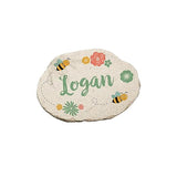 Personalization Universe Grandma's Bee Happy Decor - Personalized Round Stone with Floral Design, Perfect for Outdoor Gardens, Walkways & Mother's Day - 4.25" x 6" Size