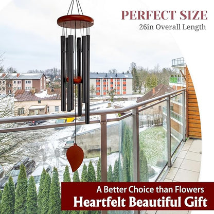 Small Wind Chimes for Outside, Wind Chimes Outdoor with 6 Tuned Tubes, Memorial WindChimes for Garden, Patio and Home