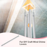 M METERXITY 20-Pack Wind Chime Tubes, Aluminum Wind Chime Empty Tubes, Metal Wind Bell for Adults Arts and Crafts/DIY Home Garden Outdoor Hanging Decorations [0.6x11.5cm, Silver]