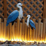 Outdoor Statue Garden Sculpture Egret Statue Courtyard Zoo Craft Product, Patio Garden Decoration, Iron Piece Craft Product (70cm)