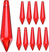 M METERXITY 10-Pack Crystal Icicle Prisms, 53mm/2.09 Inch Chandelier Pendant Maker Hanging Crystals Chandelier Prisms for Home/Windows/Garden/DIY Decoration[Dark Red]