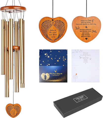 Wind Chimes for Outside,30" Large Deep Tone Sympathy Chimes, Memorial Loss of Loved One Mother Father, Meaningful Bereavement/Memorial/Sympathy Gift in Memory a one