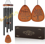 Memorial Sympathy Gifts for Loss of Mother, Memorial Wind Chimes for Loss of Mother Sympathy Gift, Bereavement Gifts for Loss of Mom, Windchimes in Memory of Mom Gold-MOM& Flower