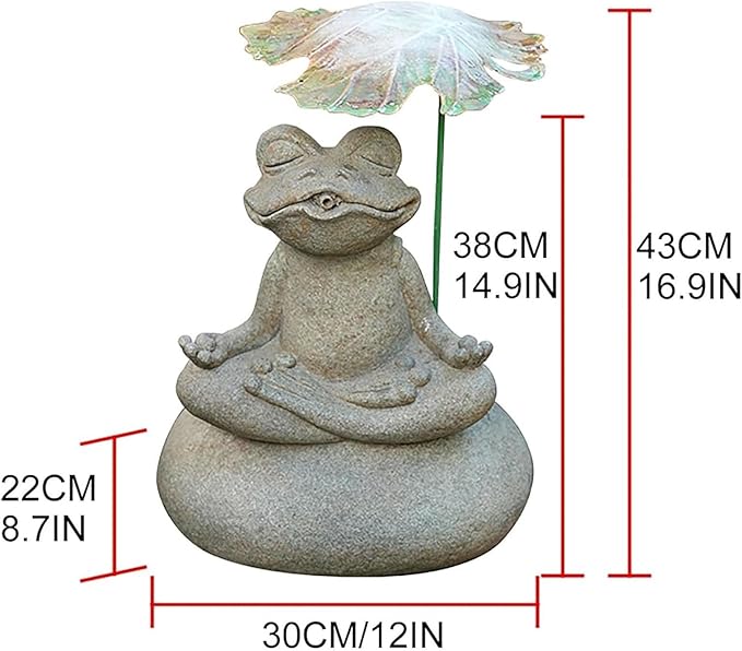 Animal Pond Fountains, Spitters for Small Ponds, Resin Frog Water Spitter Statue, Aerating Pond Fountain Pump Attachment, Outdoor Ornament for Garden
