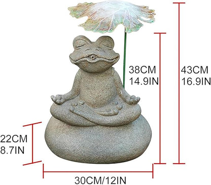 Animal Pond Fountains, Spitters for Small Ponds, Resin Frog Water Spitter Statue, Aerating Pond Fountain Pump Attachment, Outdoor Ornament for Garden