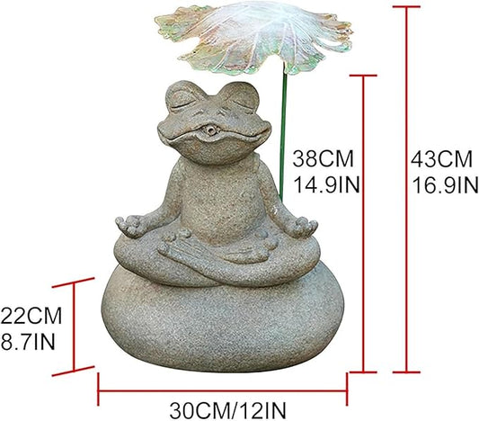 Animal Pond Fountains, Spitters for Small Ponds, Resin Frog Water Spitter Statue, Aerating Pond Fountain Pump Attachment, Outdoor Ornament for Garden