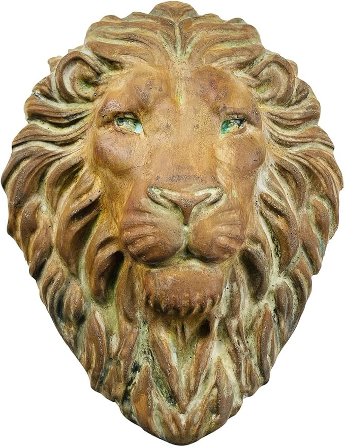 AUTUMN Lion's Head Garden Decor Mold, Concrete Cement Plaque Mold, Lion's Face Form for Garden Figure, DIY Outdoor Décor