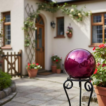 Decorative Garden Gazing Ball, Home Garden Gazing Globe Mirror Balls, Polished Stainless Steel Shiny Sphere, Ideal As a Housewarming Gift (Dia:15cm/6 inches)