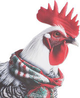 FILFEEL Metal Rooster Statue Ground Stake Iron Art Chicken Ornament for Lawn Garden Festival Decoration