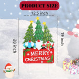 Afirst Christmas Yard Stakes Light Up Yard Decorations with LED Gnomes Santa Trees Metal Lighted Stakes Merry Christmas Sign Outdoor Garden Stake Lawn Pathway Outdoor Decoration