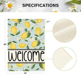 AVOIN colorlife Summer Lemon House Flag 28x40 Inch Double Sided Outside, Welcome Seasonal Yard Outdoor Flag