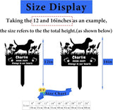 Custom Beagle Dog Memorial Grave Marker,Personalized Pet Dog Memorial Garden Stake,Flora Dog Memorial Plaque Burial Stake Engraved Sign,Dog Sympathy Grave Stake,Dog Statue Headstone